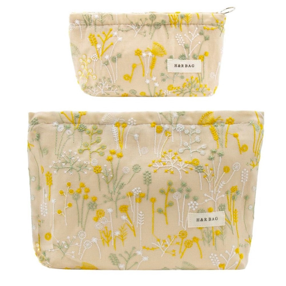 2 Pcs Makeup Bags, Large Cosmetic Bag Travel Toiletry Bag Organizer For Women,🙉